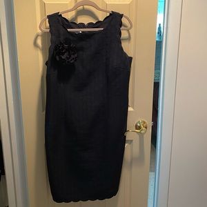 Navy blue sleeveless dress
